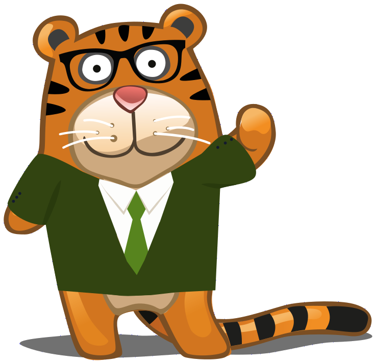The catchtiger in a suit
